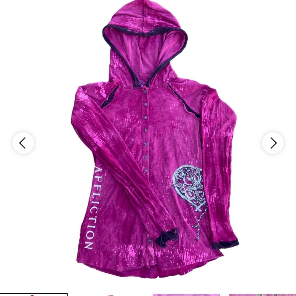 Iso- looking to buy these affliction or sinful hoodies - Picture 3 of 3